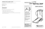 HealthRider 225p Instruction Manual