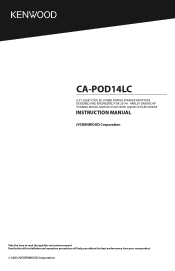 Kenwood CA-POD14LC Operation Manual