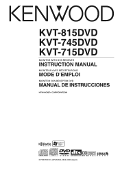 Kenwood KVT-715DVD Instruction Manual
