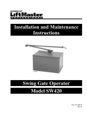 LiftMaster SW420 SW420 S3 BOARD Manual