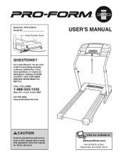 ProForm 330i Treadmill English Manual