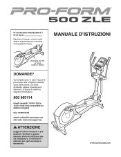 ProForm 500 Zle Elliptical Italian Manual
