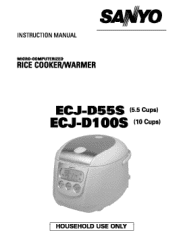 Sanyo ECJ-D100S Owners Manual