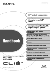 Sony PEG-TJ25 CLIE Handbook  (primary manual)