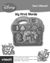 Vtech Winnie the Pooh My First Words User Manual
