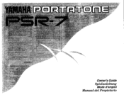 Yamaha PSR-7 Owner's Manual (image)