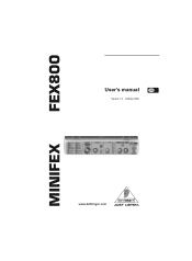 Behringer FEX800 User Manual