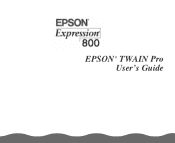 Epson Expression 800 User Manual - TWAIN
