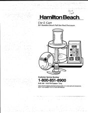 Hamilton Beach 702R User Guide
