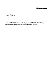 Lenovo E40-80 Laptop (English) User Guide - Lenovo E40-xx Notebook