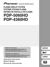 Pioneer PDP-5060HD Owner's Manual