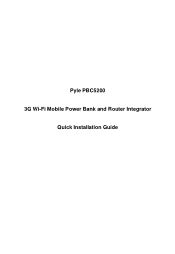 Pyle PBC5200PN Instruction Manual