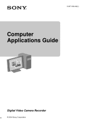 Sony DCR-PC350 Computer Applications Guide