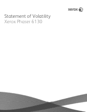 Xerox 6130N Phaser 6130 Statement of Volatility