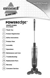 Bissell PowerEdge® PET Hard Floor Vacuum 81L2T PowerEdge™ User's Guide