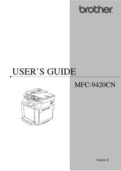 Brother International MFC 9420CN Users Manual - English