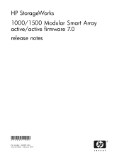 HP StorageWorks MSA1500cs HP StorageWorks 1000/1500 Modular Smart Array active/active firmware 7.0 Release Notes (434889-002, February 2007)