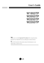 LG W2053TP-PF Owner's Manual