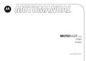 Motorola MOTORAZR User Manual