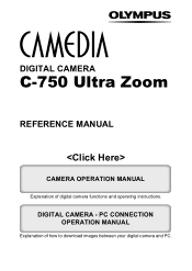 Olympus C-750 C-750 Ultra Zoom Reference Manual - English (8.7 MB)