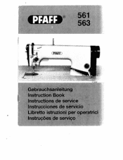 Pfaff 561-563 Owner's Manual