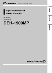 Pioneer DEH 1900MP Owner's Manual