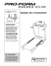 ProForm 500 Cx Treadmill French Manual