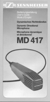 Sennheiser MD 417 Instructions for Use