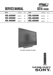 Sony KDL-32S3000W Service Manual