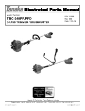 Tanaka TBC-340PF Parts List