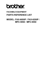 Brother International 8250P Parts List