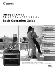 Canon 2711B054AA imageCLASS MF4370dn/MF4350d Basic Operation Guide