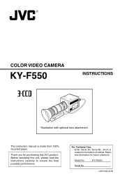 JVC KY-F550U Instruction Manual