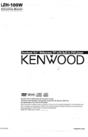 Kenwood LZH-100W Instruction Manual