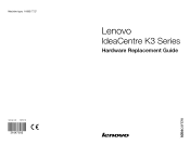 Lenovo IdeaCentre K330 Lenovo IdeaCentre K3 Series Hardware Replacement Guide V4.0