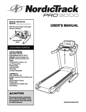 NordicTrack Pro 3000 English Manual