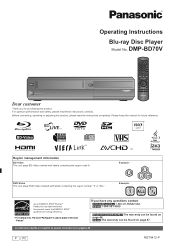 Panasonic DMP-BD70 Owners Manual