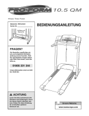 ProForm 10.5qm Treadmill German Manual