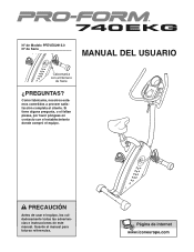 ProForm 740 Ekg Bike Spanish Manual