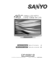 Sanyo DP46819 Owners Manual