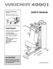 Weider 4990 I Uk Manual