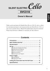 Yamaha SVC210 Owner's Manual
