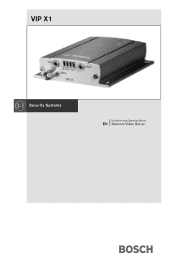 Bosch VIPX1 Operation Manual