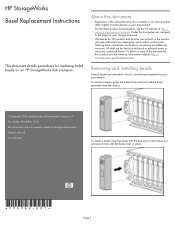 HP MSA 2040 HP StorageWorks Bezel Replacement Instructions (590360-001, February 2010)