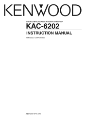 Kenwood KAC-6202 Instruction Manual