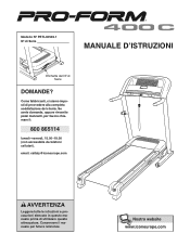 ProForm 400 C Treadmill Italian Manual