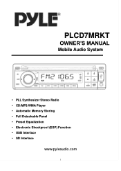 Pyle PLCD7MRKT Owners Manual