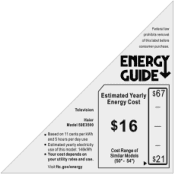 Haier 50E3500 Energy Guide
