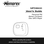 Memorex MPD8600 User Guide