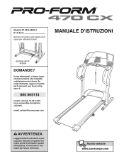 ProForm 470 Cx Treadmill Italian Manual